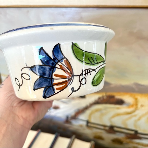 Vintage Hand Painted Oversized Mug Bowl Or Candle Stick Holder Teleflora - Picture 4 of 7